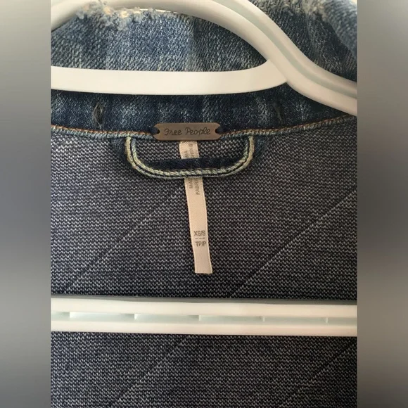 Free People Ditsy Denim Jacket XS/S - Picture 6 of 9